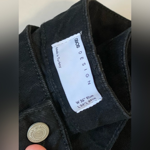 NWT ASOS DESIGN Baggy Carpenter Jeans in Washed Black - Picture 3 of 9